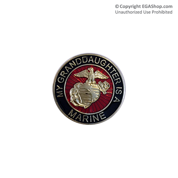 EGA Lapel Pin: My Granddaughter is a Marine