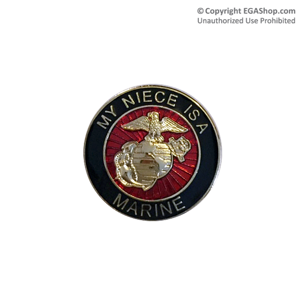 EGA Lapel Pin: My Niece is a Marine