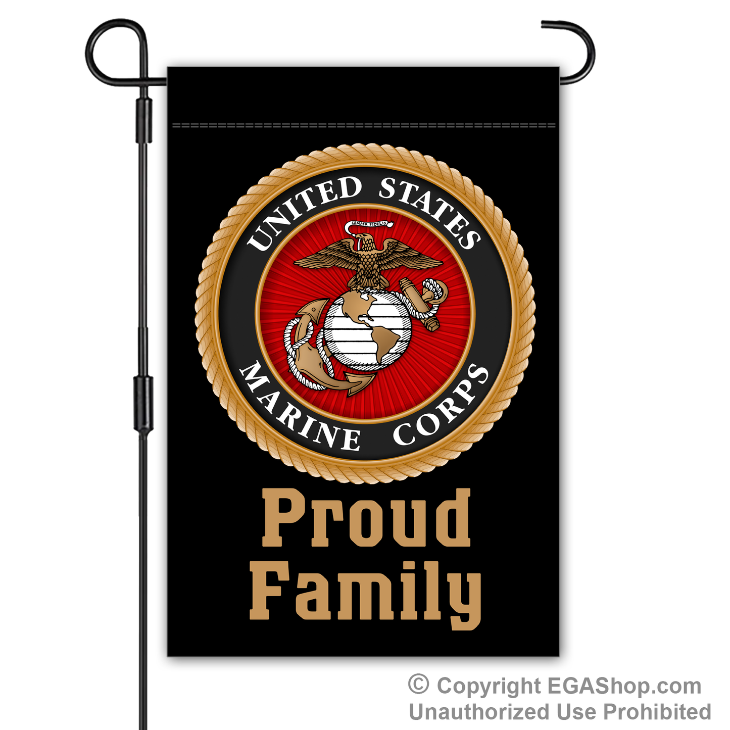 Garden Flag: Marine Corps Seal (Color Choices)