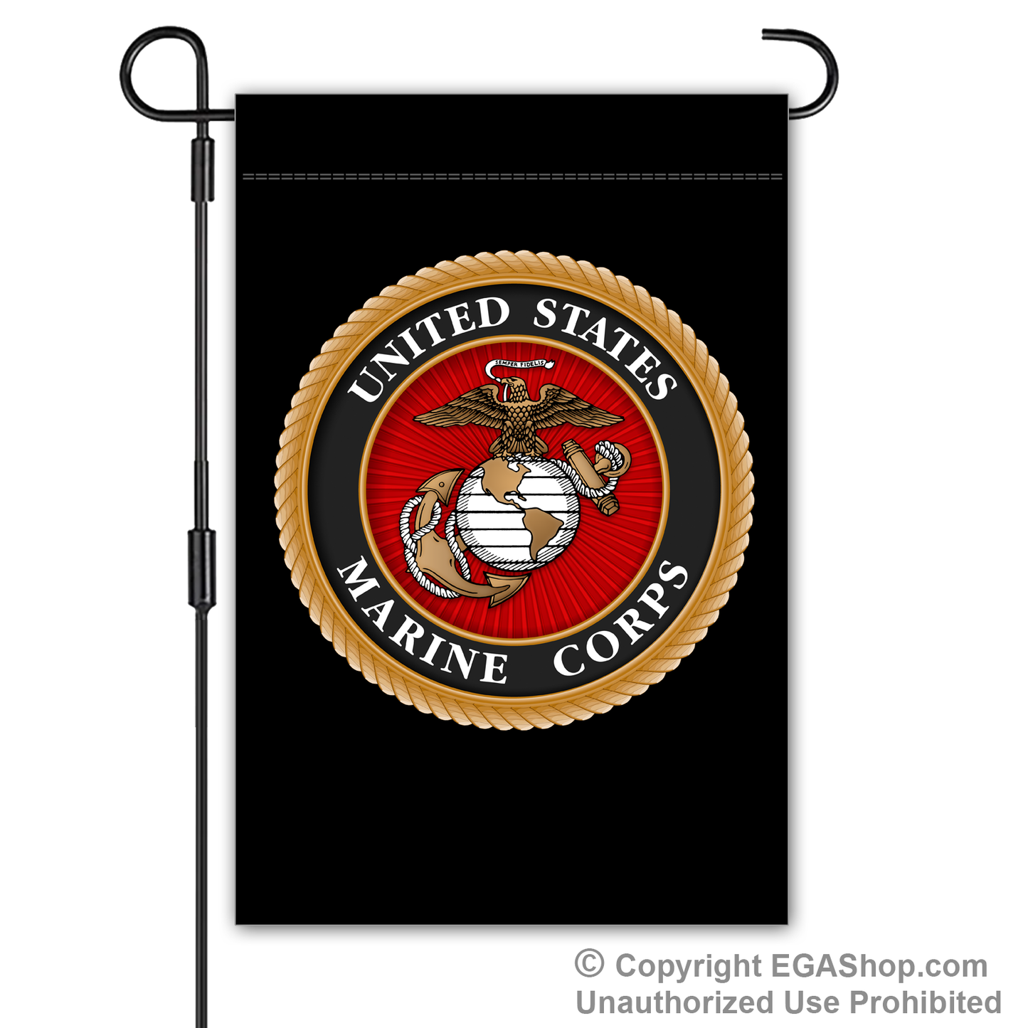 Garden Flag: Marine Corps Seal (Color Choices)