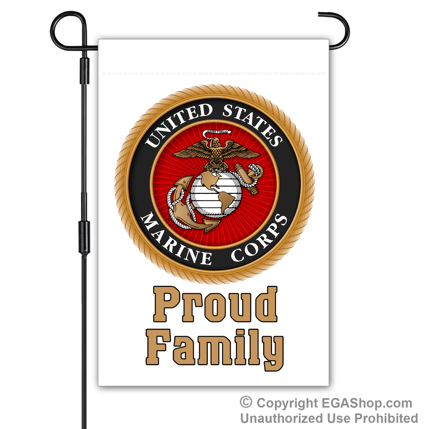 Garden Flag: Marine Corps Seal (Color Choices)