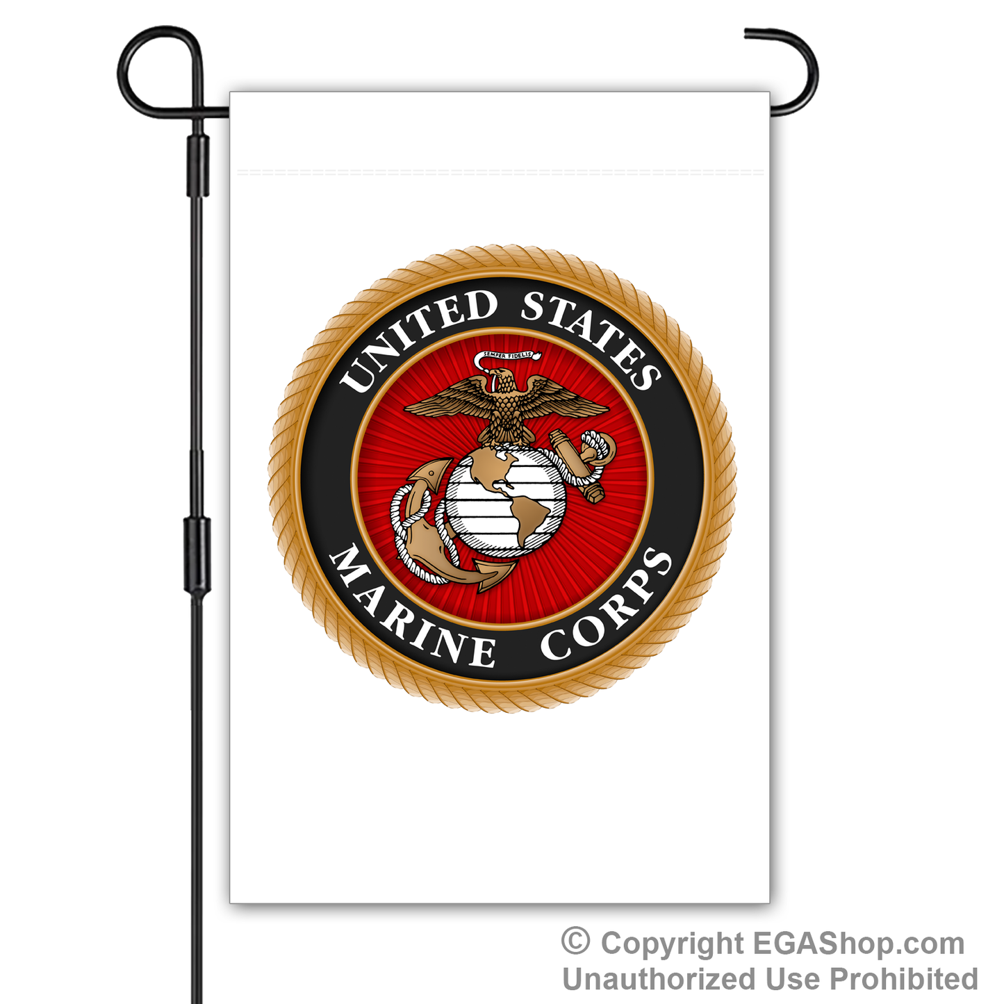 Garden Flag: Marine Corps Seal (Color Choices)