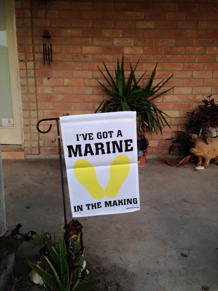 Garden Flag: A Marine in the Making Yellow Footprints