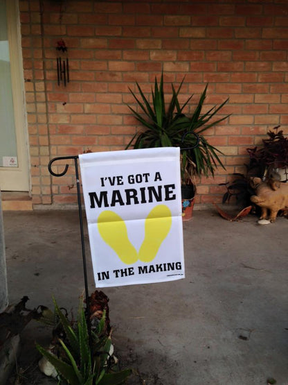 Garden Flag: A Marine in the Making Yellow Footprints