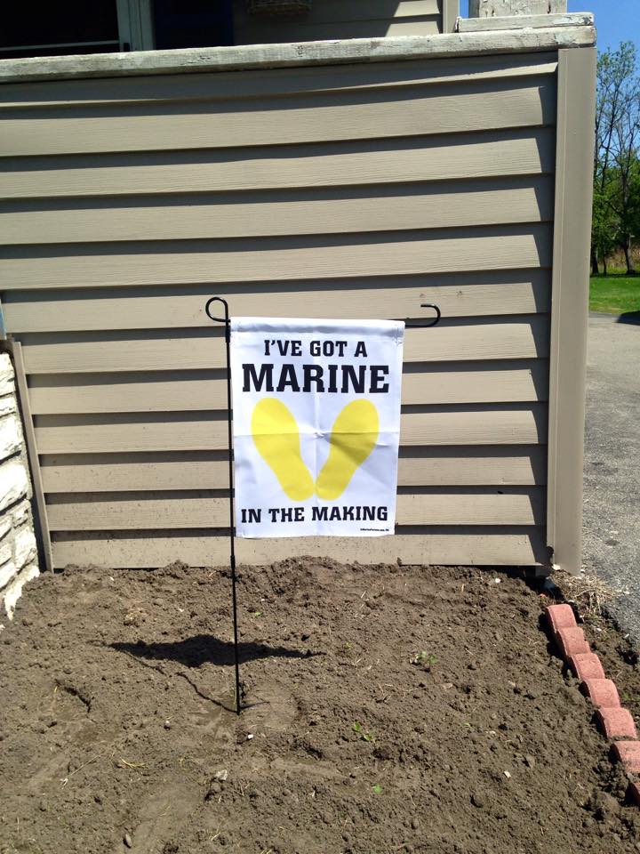 Garden Flag: A Marine in the Making Yellow Footprints