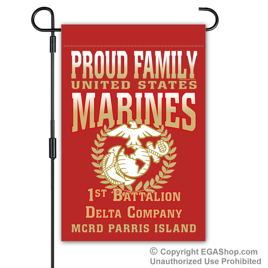 Garden Flag: Delta Proud Family, Mom, Dad (Parris Island)