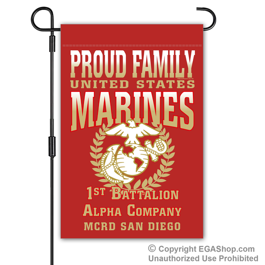 Garden Flag: Alpha Proud Family, Mom, Dad (San Diego)