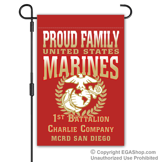 Garden Flag: Charlie Proud Family, Mom, Dad (San Diego)