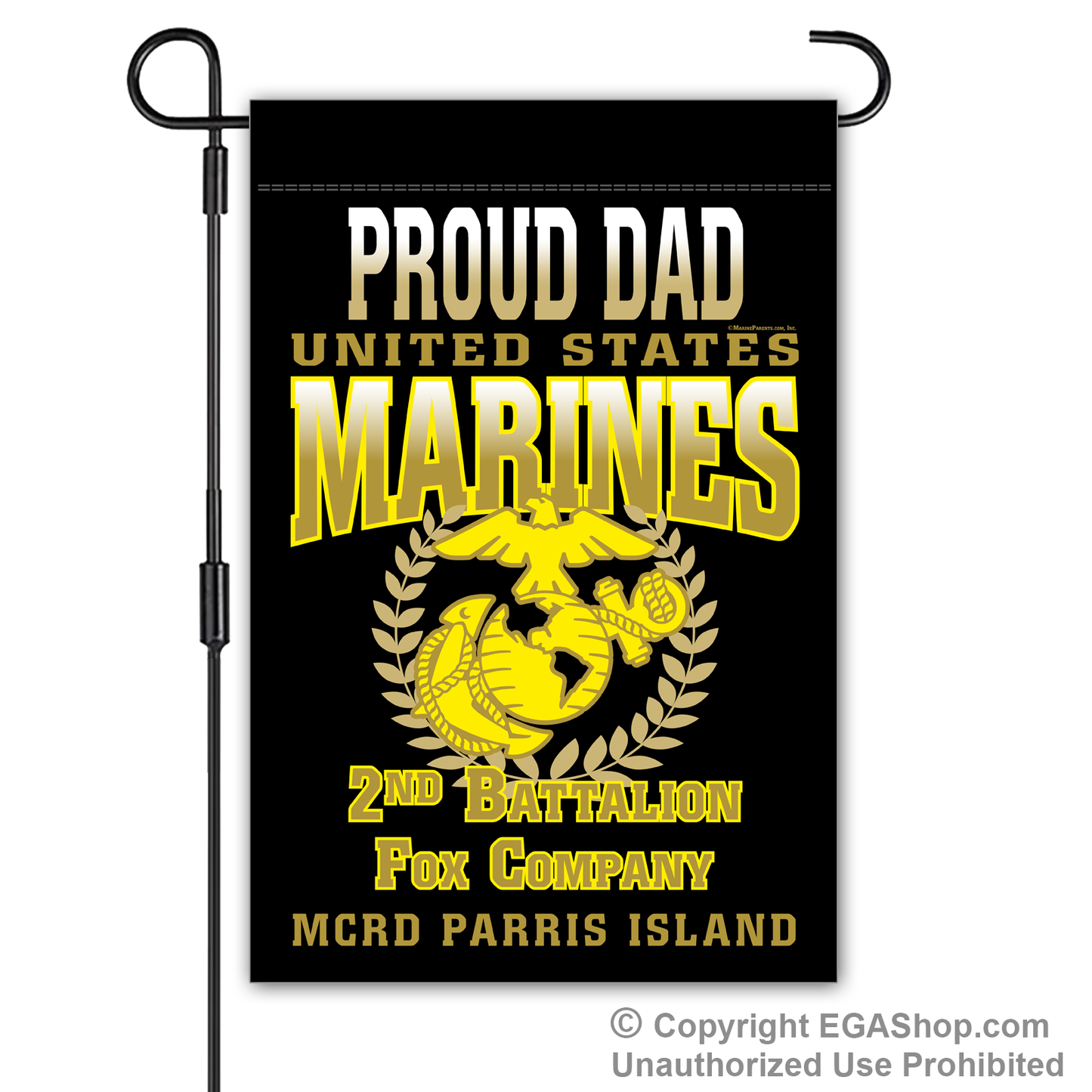 Garden Flag: Fox Proud Family, Mom, Dad (Parris Island)