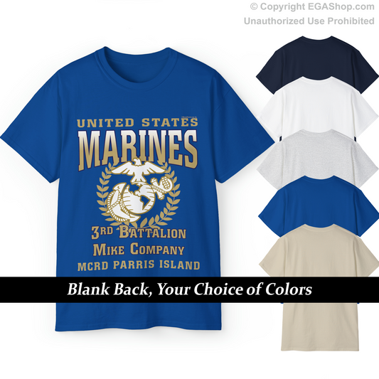 T-Shirt: Mike Co. MCRD Parris Island (EGA, Blank Back)