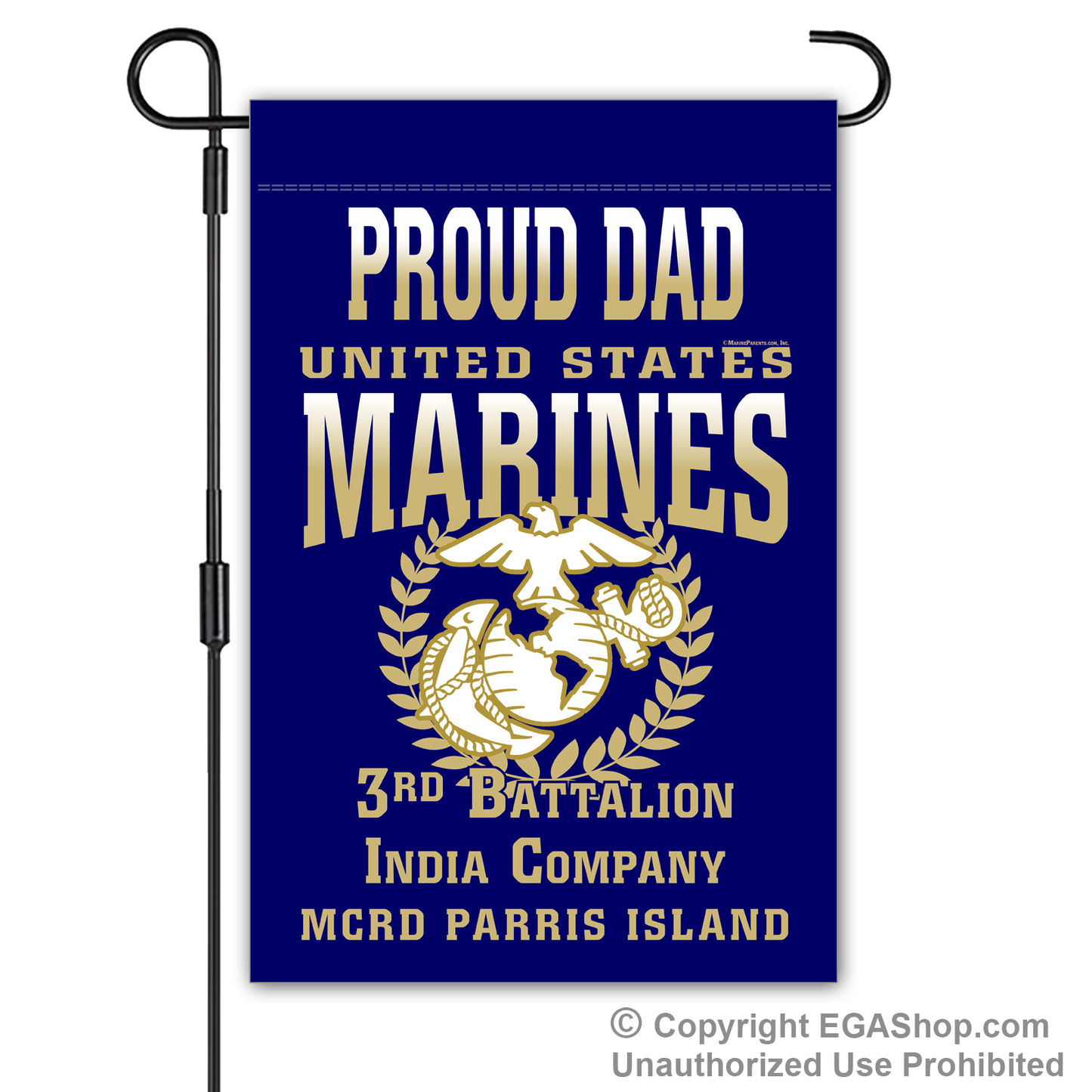 Garden Flag: India Proud Family, Mom, Dad (Parris Island)