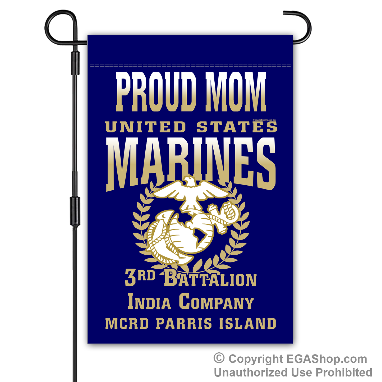 Garden Flag: India Proud Family, Mom, Dad (Parris Island)