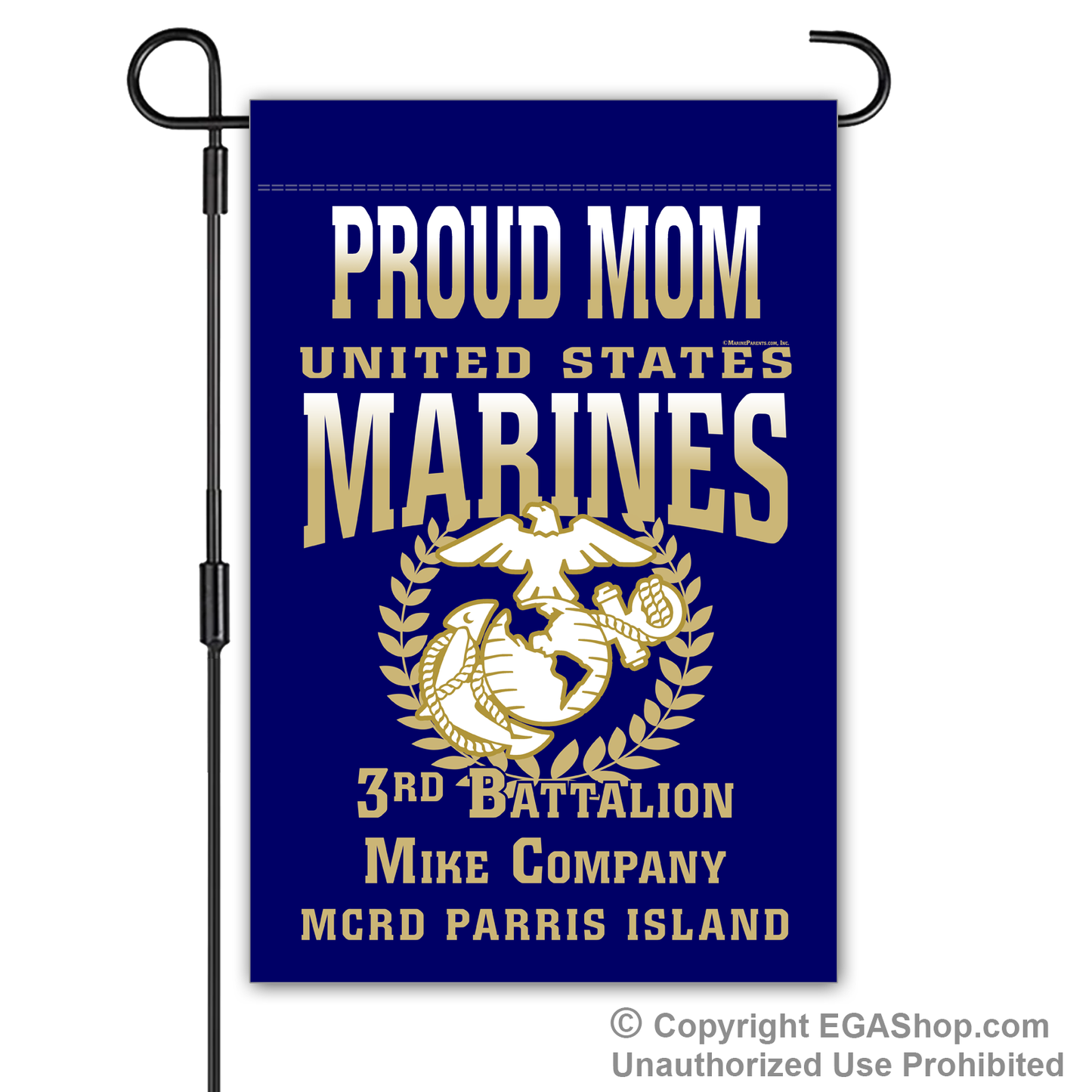 Garden Flag: Mike Proud Family, Mom, Dad (Parris Island)