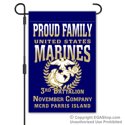 Garden Flag: November Proud Family, Mom, Dad (Parris Island)
