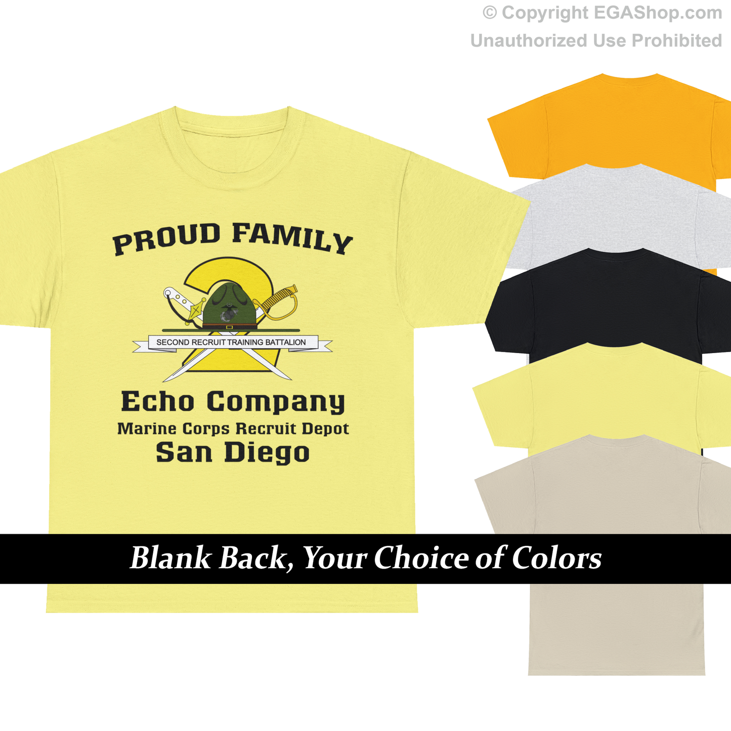 T-Shirt: Echo Co. MCRD San Diego (2nd Battalion Crest)