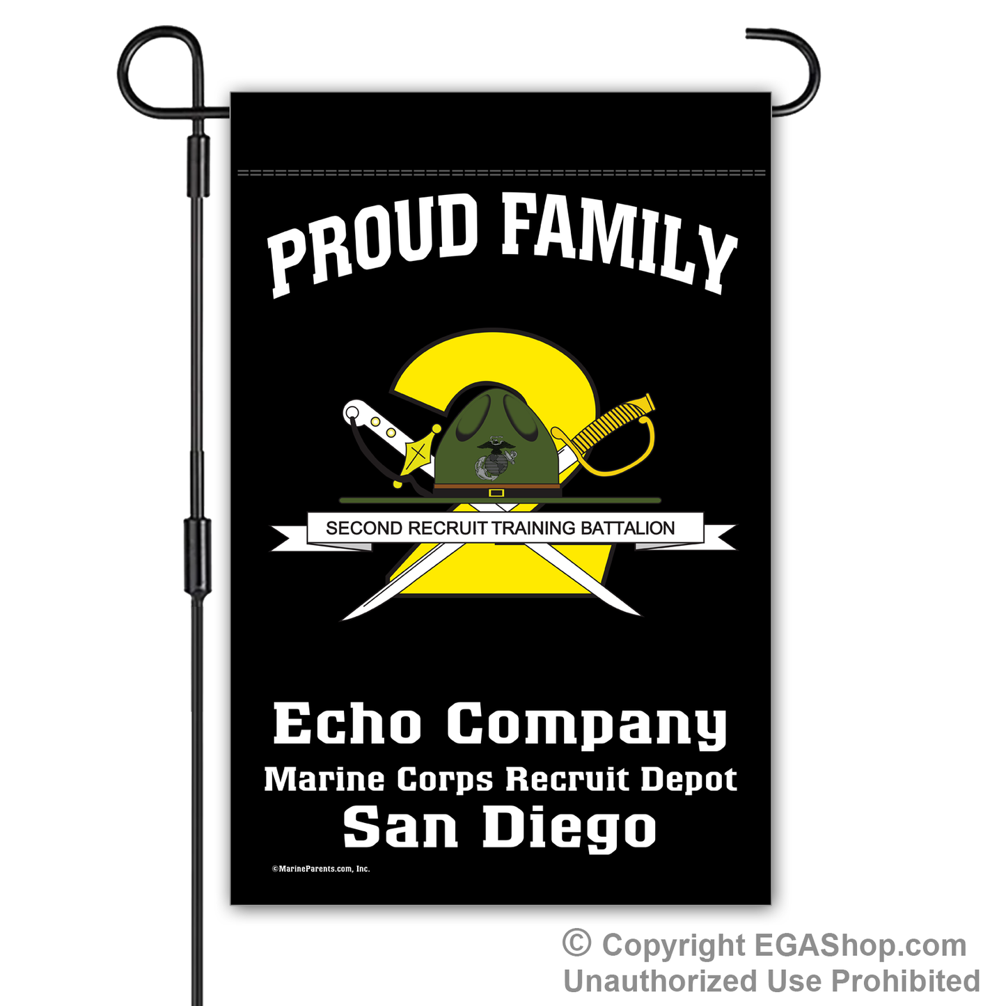 Garden Flag: Echo 2nd BTN Crest Proud Family (San Diego)