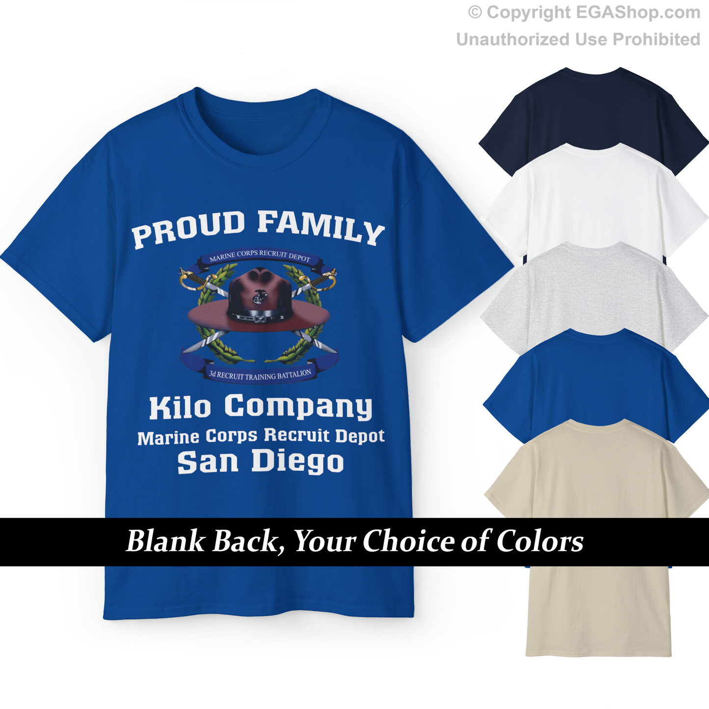T-Shirt: Kilo Co. MCRD San Diego (3rd Battalion Crest)