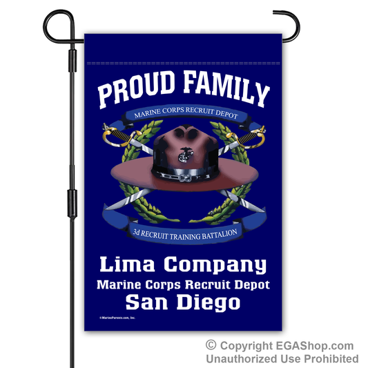 Garden Flag: Lima 3rd BTN Crest Proud Family (San Diego)