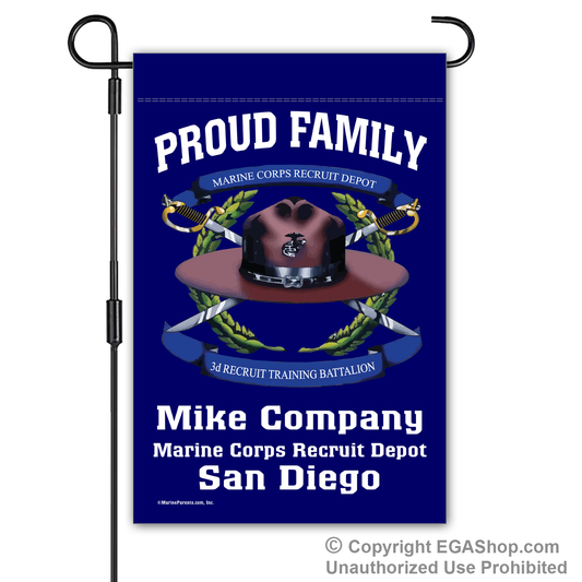 Garden Flag: Mike 3rd BTN Crest Proud Family (San Diego)