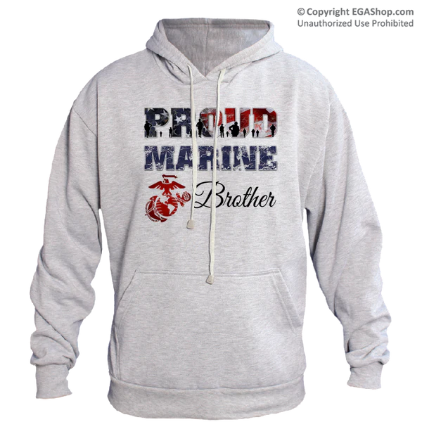 Hoodie: Proud Marine Family