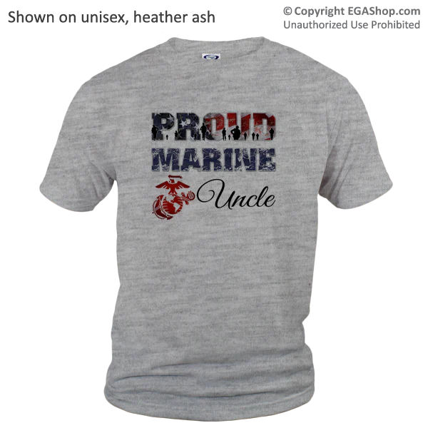 T-Shirt: Proud Marine Family on Ash Heather