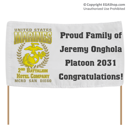 Graduation Banner: 2nd Recruit Battalion