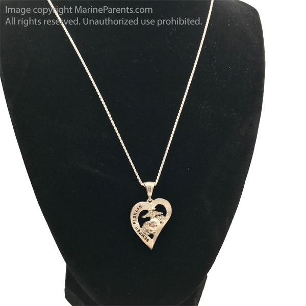 Necklace, Heart Semper Fidelis