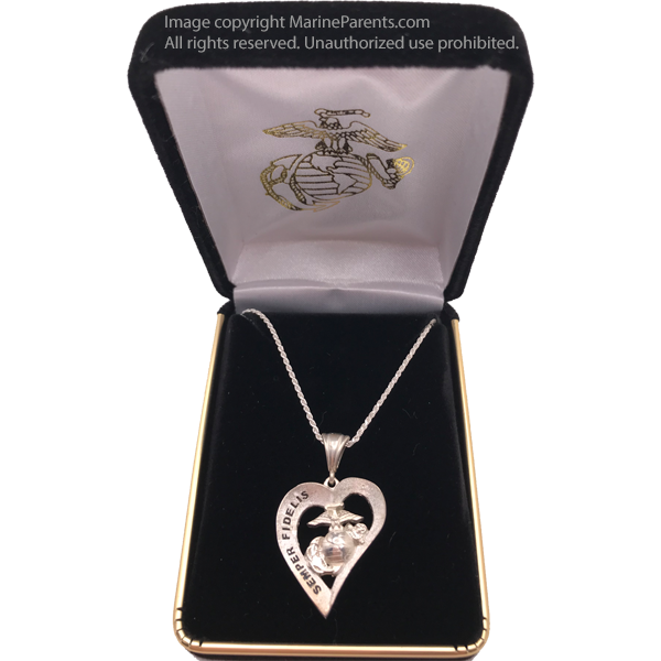 Necklace, Heart Semper Fidelis