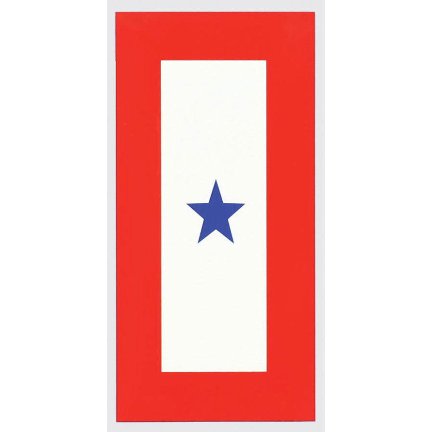 Decal, Service Flag, 1 Blue Star