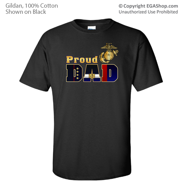 Dress Blue Mom or Dad T-Shirt on Blue or Black