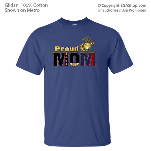 Dress Blue Mom or Dad T-Shirt on Blue or Black