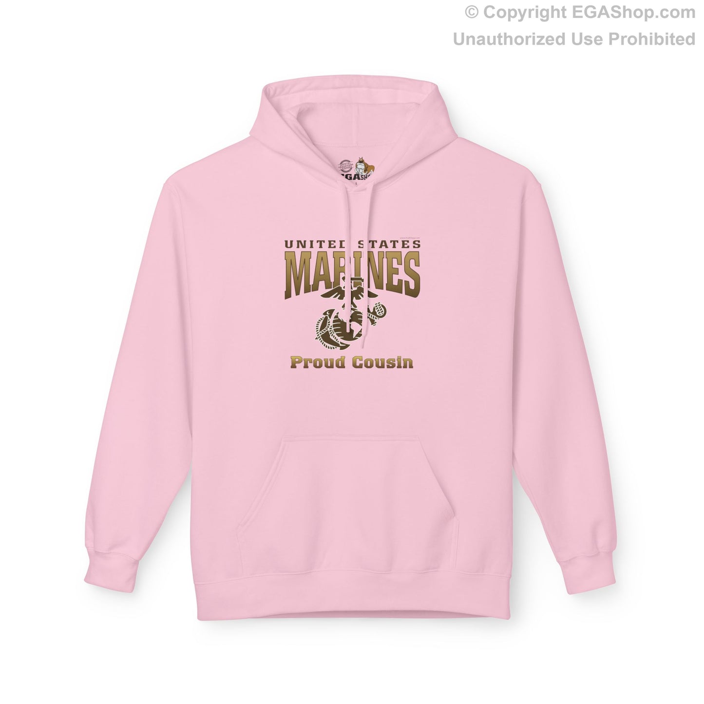 Hoodie Midweight Softstyle: United States Marines Proud Cousin