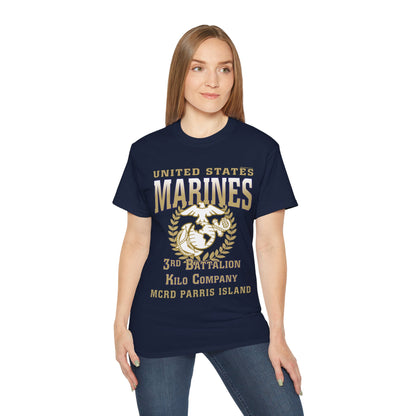 T-Shirt: Kilo Co. MCRD Parris Island (EGA + Back Proud Family)