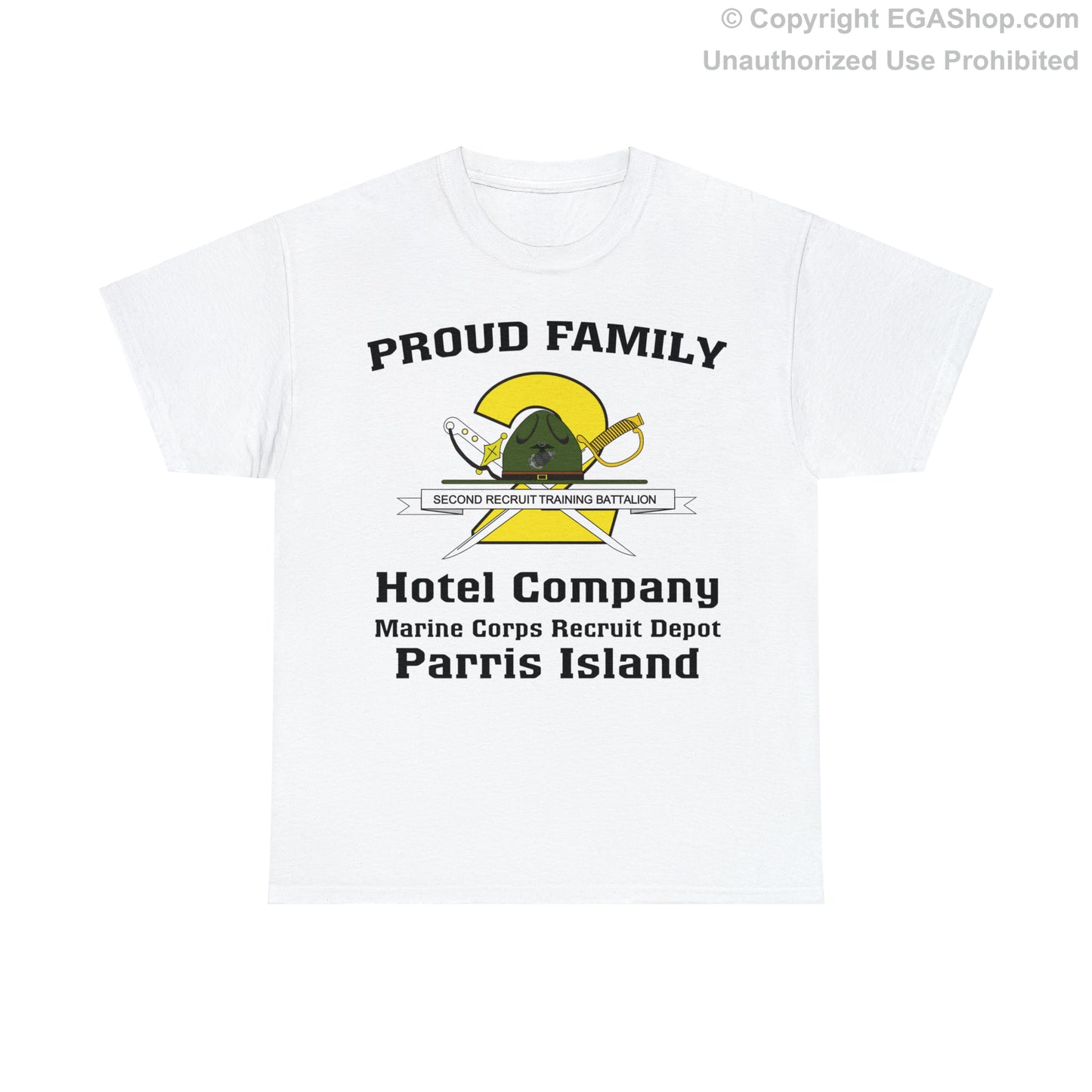 T-Shirt: Hotel Co. MCRD Parris Island (2nd Battalion Crest)