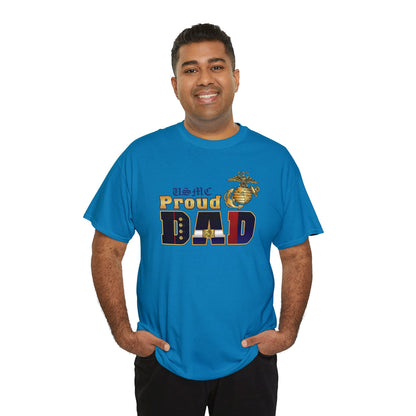 T-Shirt: Dress Blue Proud Dad (Your Choice of Colors)