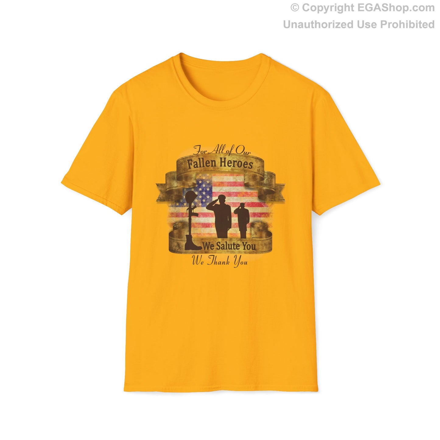 Fallen Heroes Memorial T-Shirt — 'We Salute You' Patriotic Tribute