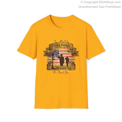 Fallen Heroes Memorial T-Shirt — 'We Salute You' Patriotic Tribute