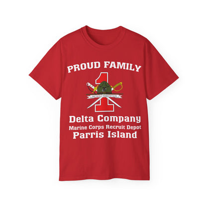 T-Shirt: Delta Co. MCRD Parris Island (1st Battalion Crest)
