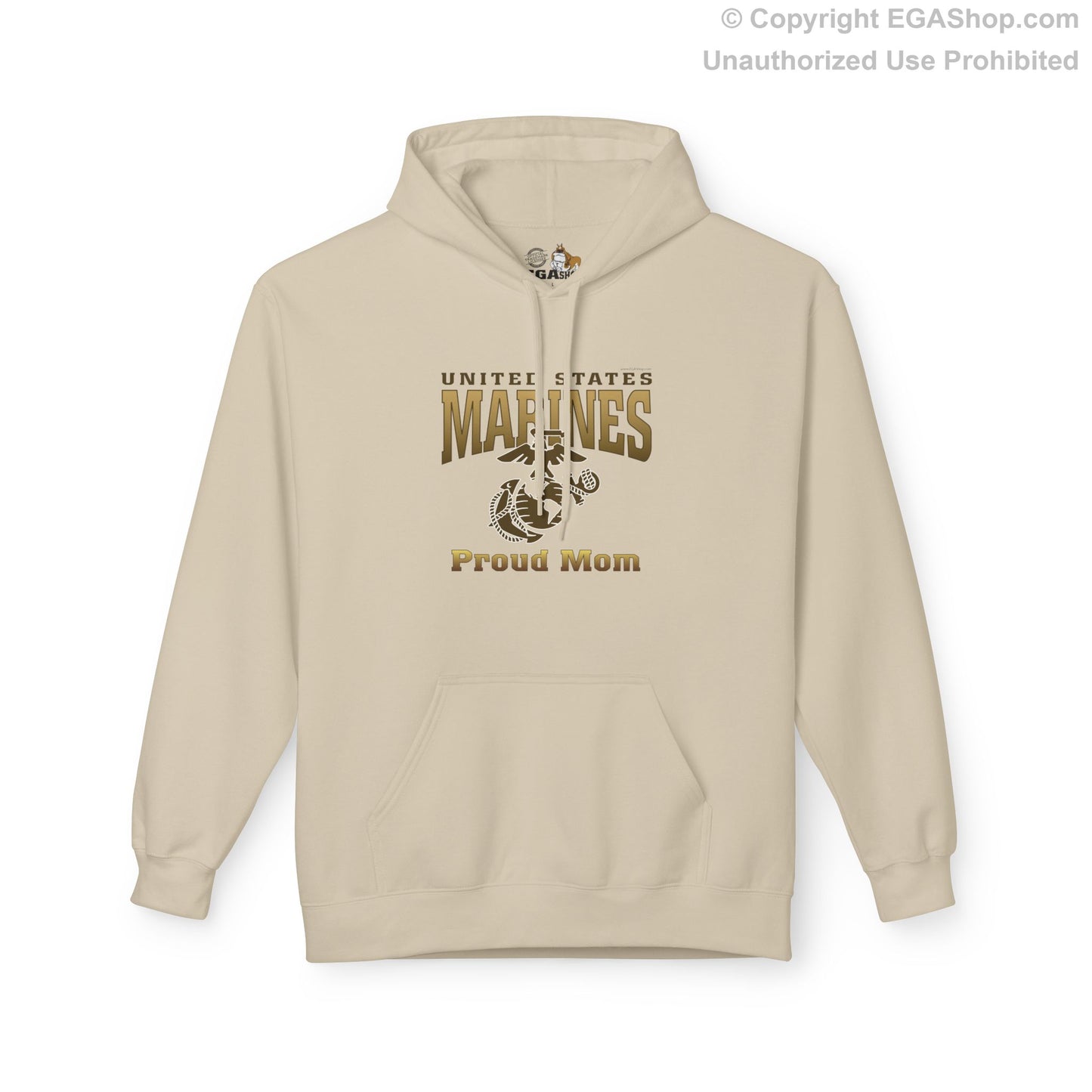 Hoodie Midweight Softstyle: United States Marines Proud Mom