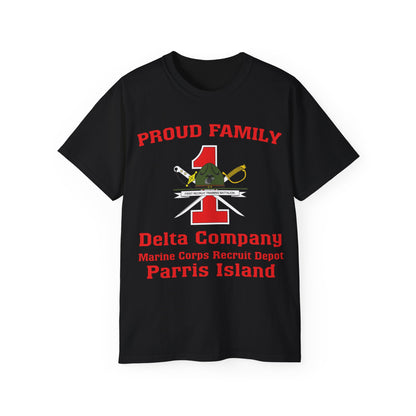 T-Shirt: Delta Co. MCRD Parris Island (1st Battalion Crest)