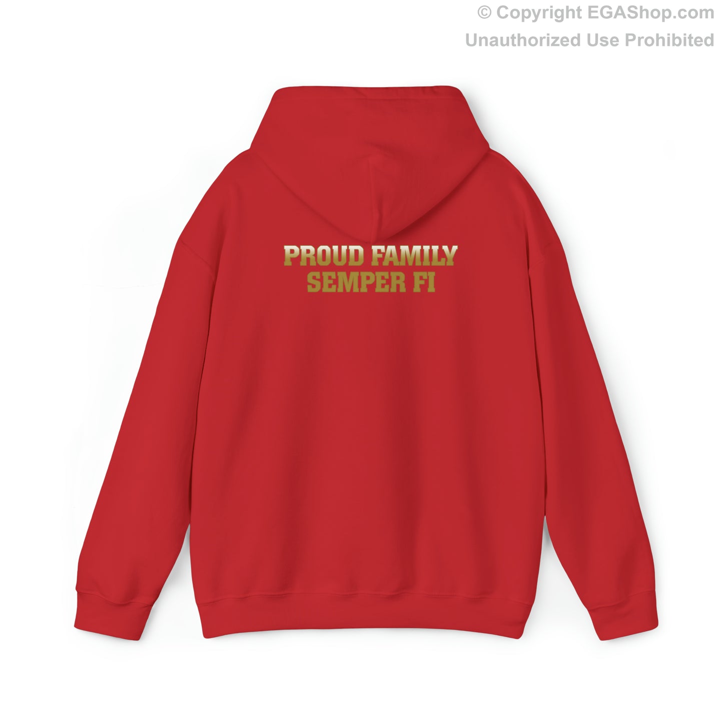 Hoodie: Delta Co. MCRD Parris Island (EGA + Back Proud Family)