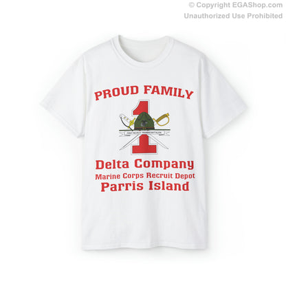 T-Shirt: Delta Co. MCRD Parris Island (1st Battalion Crest)