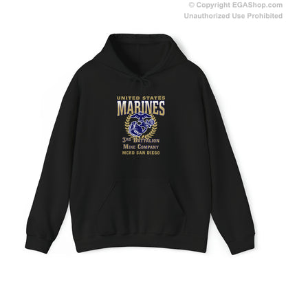 Hoodie: Mike Co. MCRD San Diego (EGA + Back Proud Family)