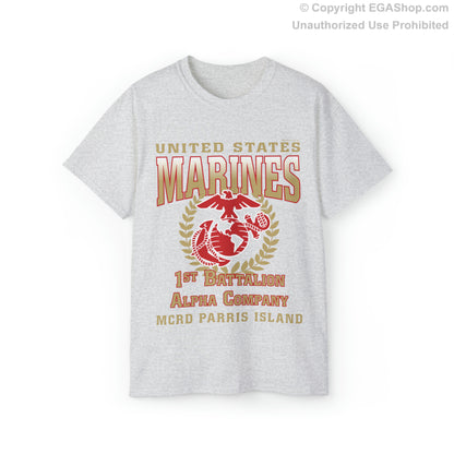 T-Shirt: Alpha Co. MCRD Parris Island (EGA, Blank Back)