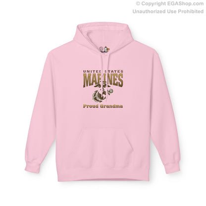 Hoodie Midweight Softstyle: United States Marines Proud Grandma