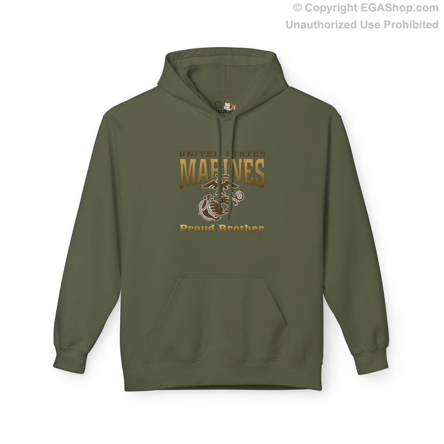 Hoodie Midweight Softstyle: United States Marines Proud Brother