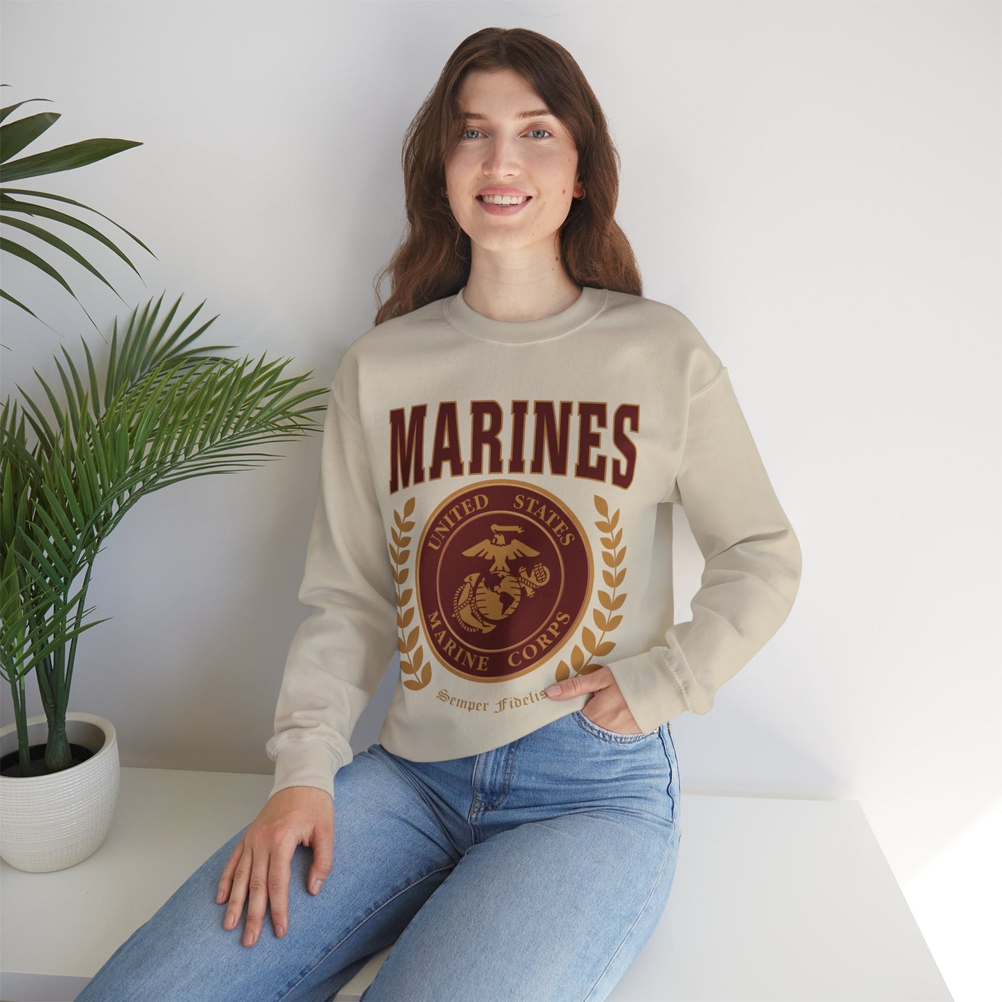 Sweatshirt: Marines Red Seal (Color Choices)