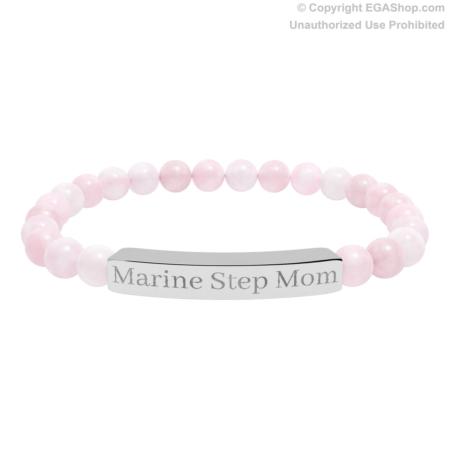 Marine Step Mom Natural Stone Bead Bracelet