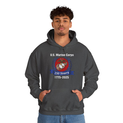 U.S. Marine Corps 250 Years Hoodie, Unisex Pullover, Commemorative Apparel