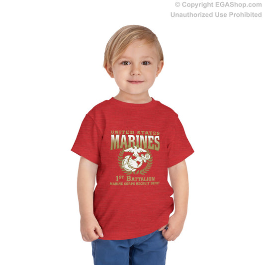 T-Shirt Toddler: 1st Recruit Battalion (Red)